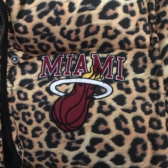 Leopard Print Miami Heat Puffer - Picture 3 of 7